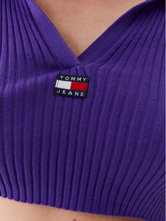Tommy Jeans Tommy Jeans Megztinis Badge DW0DW14950 Violetinė Slim Fit