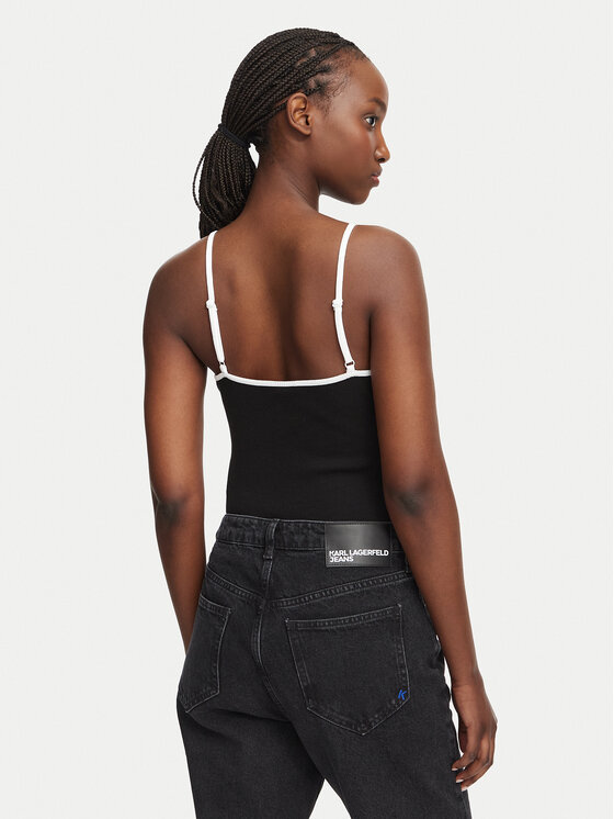 Karl Lagerfeld Jeans Karl Lagerfeld Jeans Боді B3W17028 Чорний