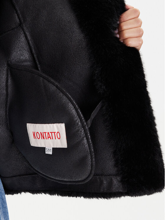 Kontatto Kontatto Γούνα Leonie GV101N Μαύρο Regular Fit