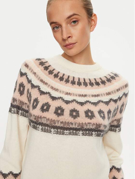 Marella Marella Džemper Dito 2423366182 Écru Relaxed Fit