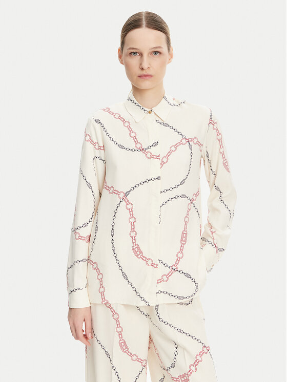 Tommy Hilfiger Tommy Hilfiger Риза WW0WW44045 Екрю Relaxed Fit