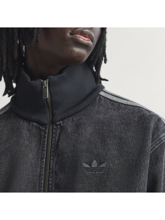 adidas adidas Світшот adicolor Denim Firebird KD1516 Чорний Loose Fit