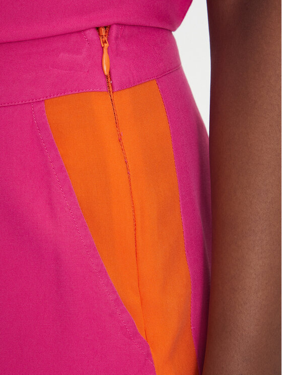 LOLA CASADEMUNT LOLA CASADEMUNT Medžiaginės kelnės LS2514015 Rožinė Relaxed Fit