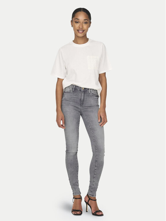 ONLY ONLY Jeans hlače Power 15231450 Siva Skinny Fit