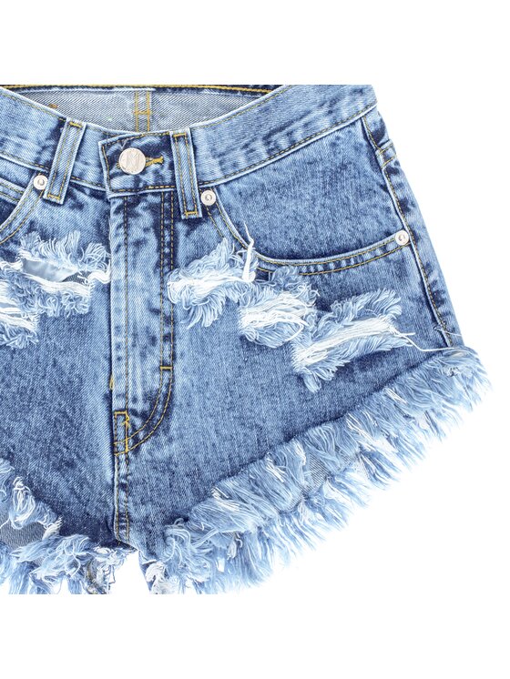 MissDenim MissDenim Szorty jeansowe High Waist Niebieski Regular Fit