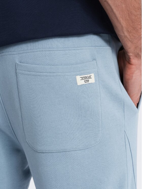 Ombre Ombre Joggers kalhoty OM-PABS-0173 Modrá Regular Fit