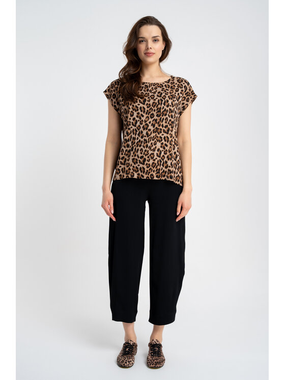 CLICK CLICK Bluzka 10-6760 Brązowy Loose Fit
