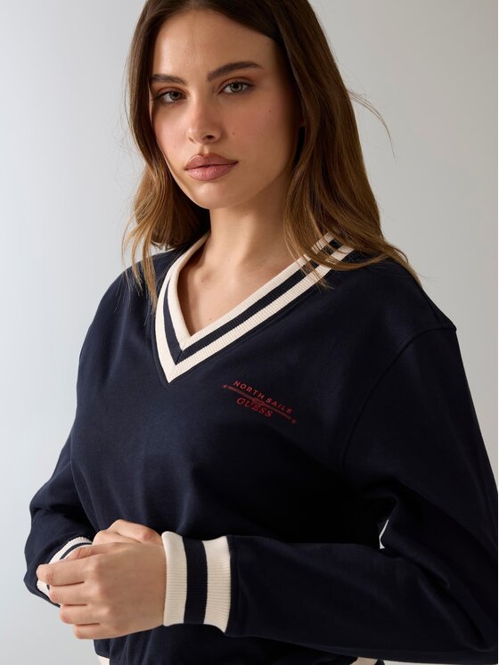 Guess Guess Bluza 182482 Niebieski jasny Classic Fit
