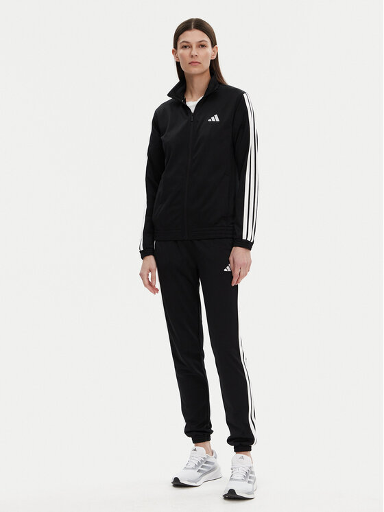 adidas adidas Majica dugih rukava Tricot 3-Stripes JC8889 Crna Regular Fit
