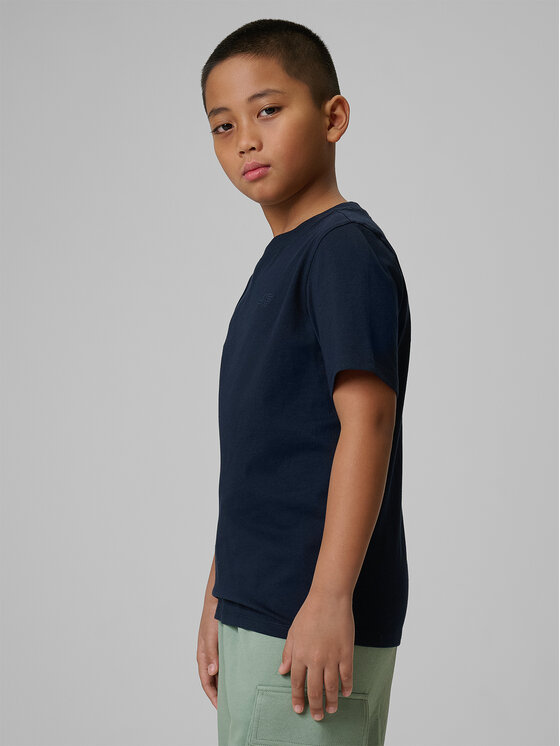 4F 4F T-Shirt BASIC+ Granatowy Oversize