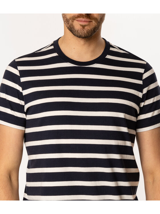 Lee Cooper Lee Cooper T-Shirt STRIPES3 4180 Granatowy Regular Fit