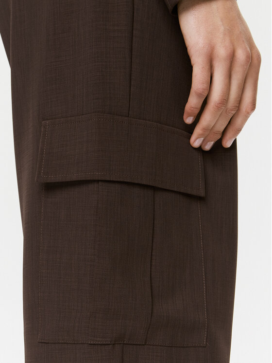 Herskind Herskind Riidest püksid Louise 4905519 Pruun Relaxed Fit