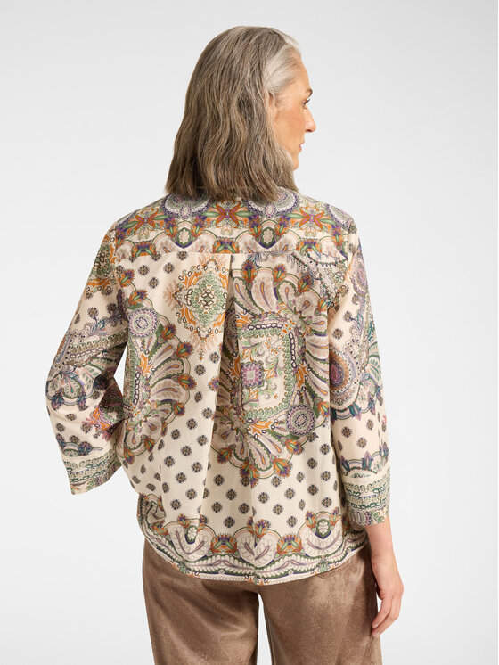 Elena Mirò Elena Mirò Koszula 5018P000417N001 Kremowy Boxy Fit