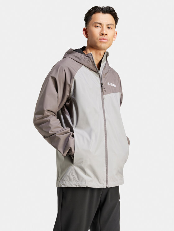 adidas adidas Kurtka outdoor Terrex Multi 2L RAIN.RDY IP1430 Szary Regular Fit