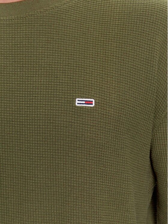 Tommy Jeans Tommy Jeans Longsleeve DM0DM15041 Zielony Classic Fit