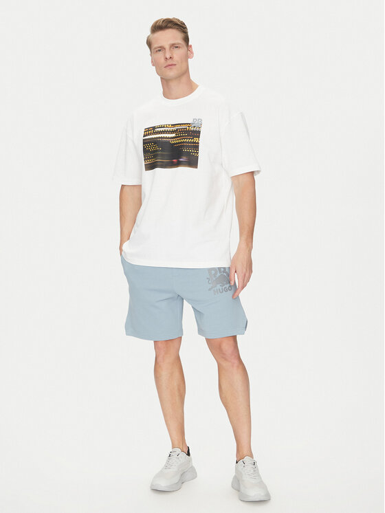 HUGO HUGO Tričko Daveley_RB 50545125 Biela Regular Fit