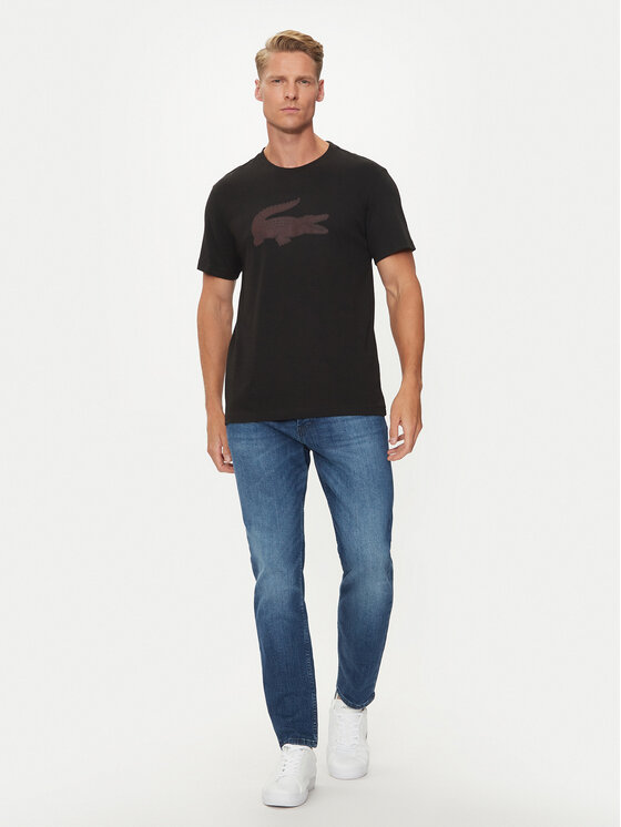 Lacoste Lacoste Тишърт TH2042 Черен Regular Fit