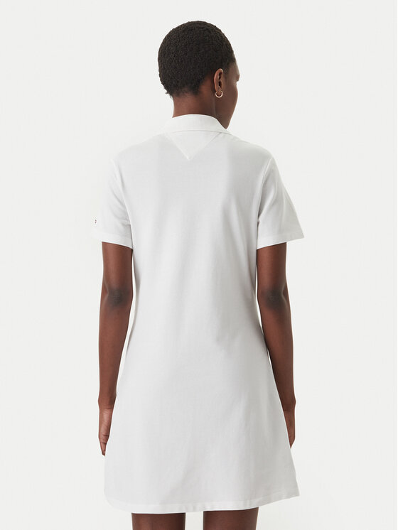 Tommy Hilfiger Tommy Hilfiger Rochie de zi WW0WW48749 Écru Regular Fit