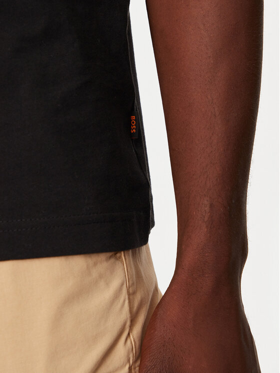 BOSS Boss T-särk 50528190 Must Regular Fit