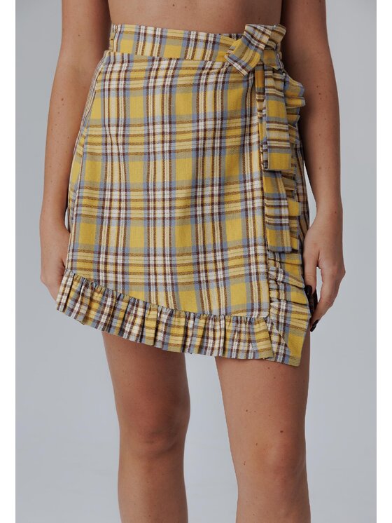 LAURELLA LAURELLA Sukňa 7TU006 Žltá Regular Fit