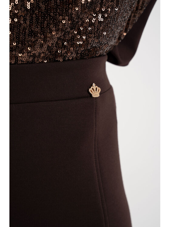 CLICK CLICK Παντελόνι υφασμάτινο 30-460 Καφέ Loose Fit