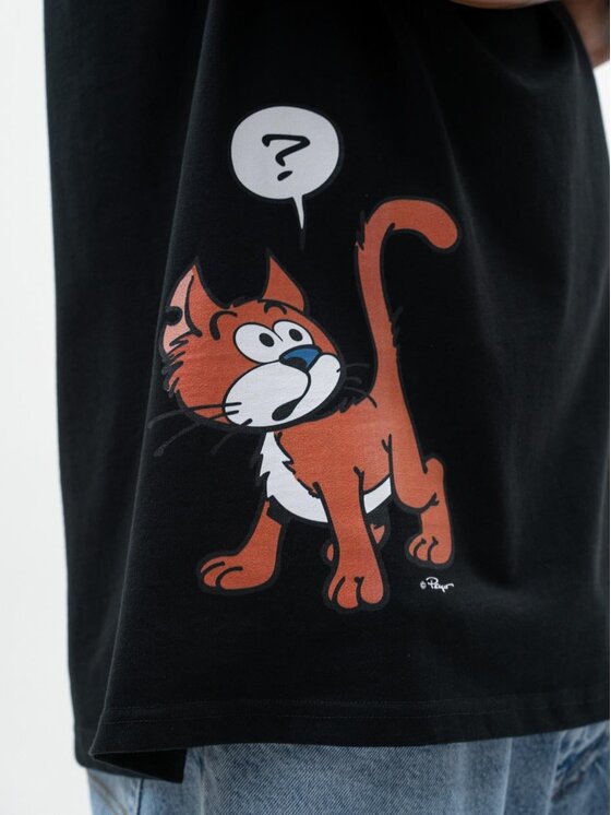 Smerfy Smerfy T-Shirt 119804 Czarny Oversize