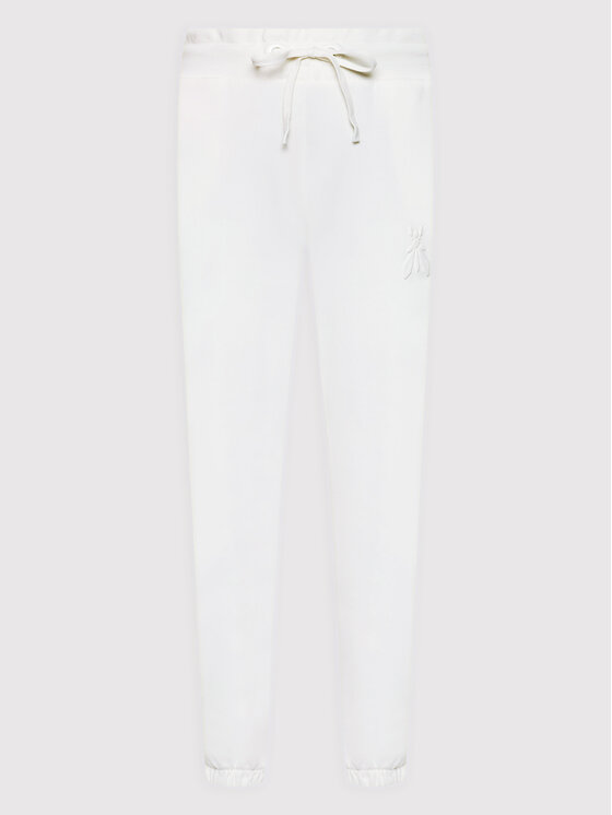 Patrizia Pepe Patrizia Pepe Spodnji del trenirke 8P0452/J041-W146 Bela Regular Fit