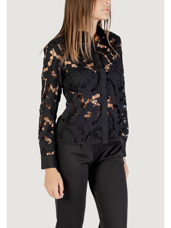 Morgan De Toi Morgan De Toi Camicia 241-COCONU Nero Long Fit