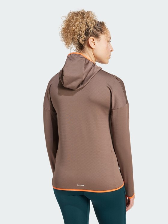adidas adidas Bluza techniczna Terrex Xperior Climawarm Light Fleece Brązowy Slim Fit