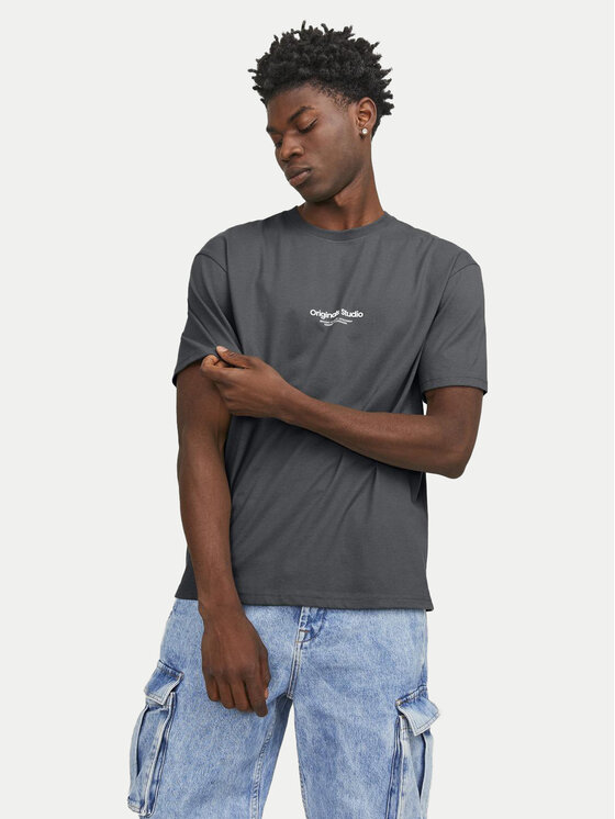 Jack&Jones T-krekls Vesterbro 12240121 Pelēks Relaxed Fit