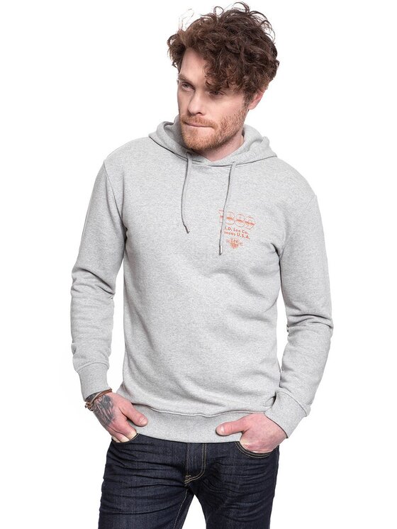 Lee Lee Felpa SEASONAL LOGO HOODIE Grigio Regular Fit