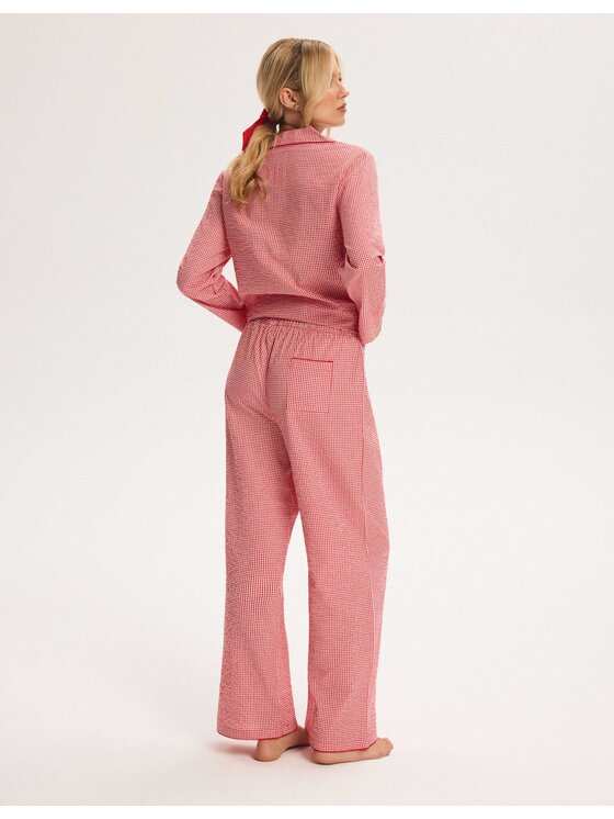 Esotiq Esotiq Piżama 45868 Czerwony Regular Fit