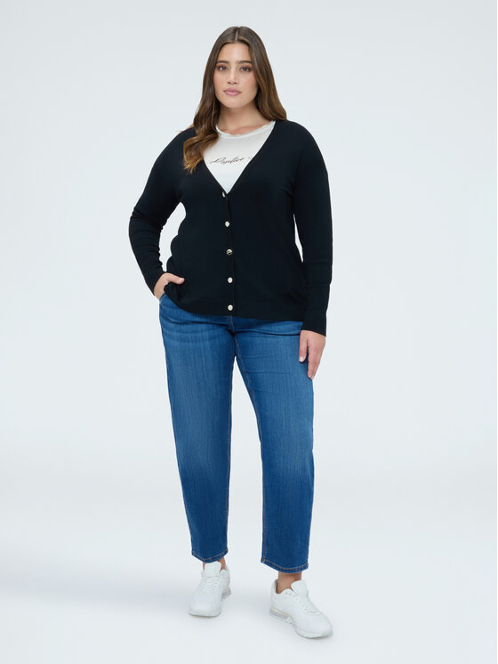 Fiorella Rubino Fiorella Rubino Kardigan M084L008356N033 Czarny Regular Fit