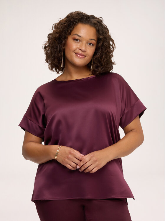 Fiorella Rubino Fiorella Rubino T-Shirt G0D3L009276N036 Bordowy Regular Fit