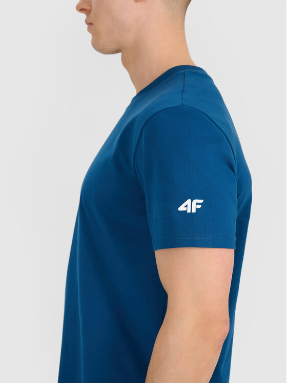 4F 4F T-Shirt MIDSHOP TEXTILE Turkusowy Regular Fit