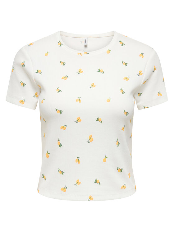 ONLY ONLY Póló Fenja 15347986 Fehér Slim Fit