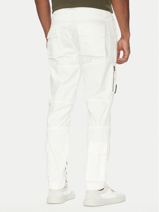 Aeronautica Militare Aeronautica Militare Bavlnené nohavice 251PA1387CT1493 Biela Regular Fit