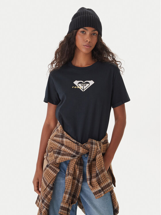 Roxy Roxy T-shirt Oceanregular ERJZT06078 Nero Regular Fit