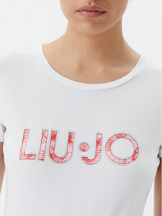 Liu Jo Beachwear Liu Jo Beachwear T-krekls VA5154 JS003 Balts Regular Fit