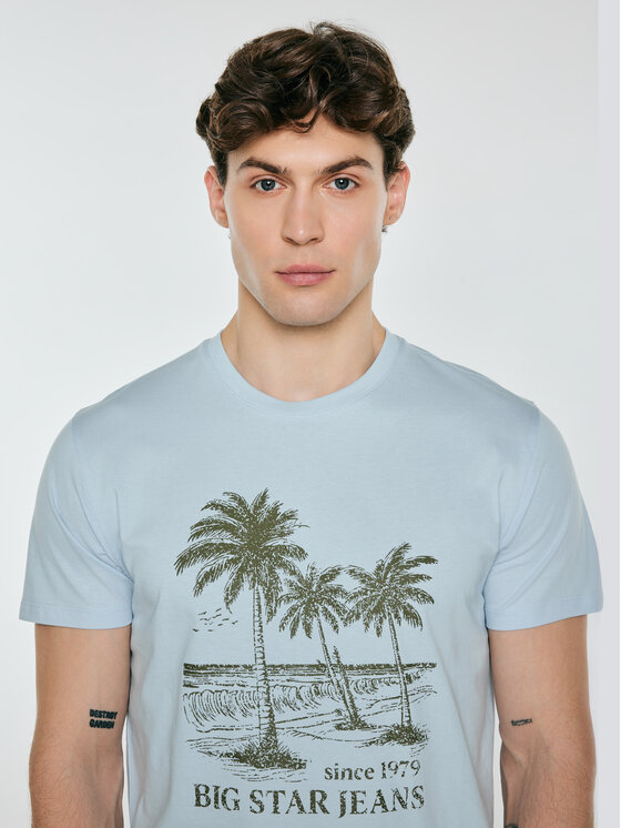 BIG STAR BIG STAR T-Shirt OMER Niebieski Basic Fit