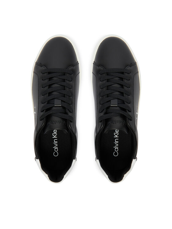 Calvin Klein Calvin Klein Sneakersy Low Pro Cup Laceup Lth Moire HW0HW02845 Čierna