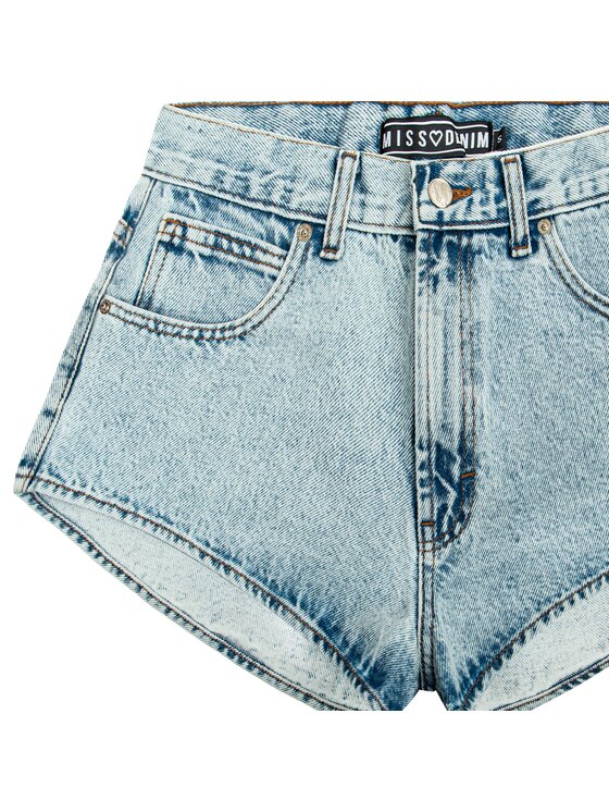 MissDenim MissDenim Szorty jeansowe High Waist Niebieski Regular Fit