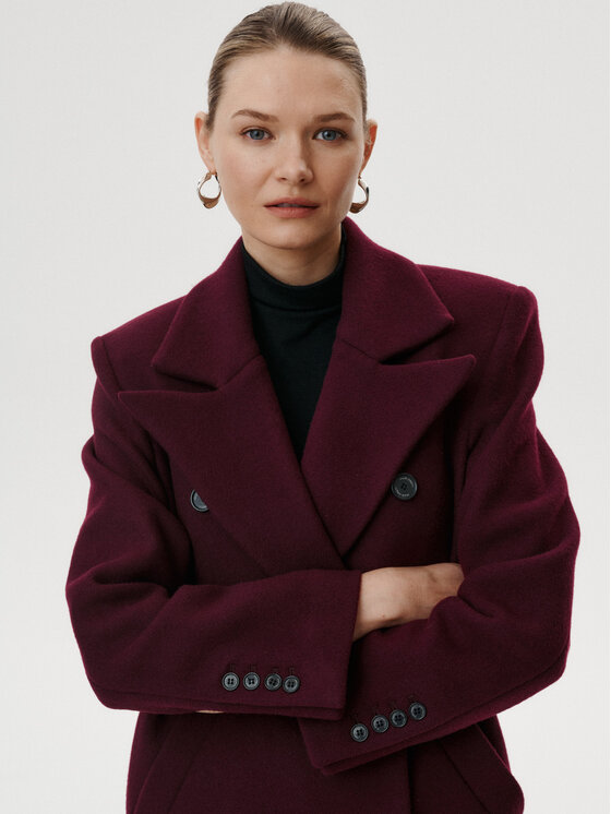 MARI PRETI MARI PRETI Cappotto Caldessa Bordeaux Regular Fit