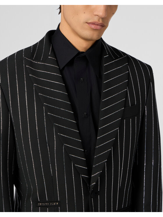 PHILIPP PLEIN PHILIPP PLEIN Marynarka 30452 Czarny Fitted Fit