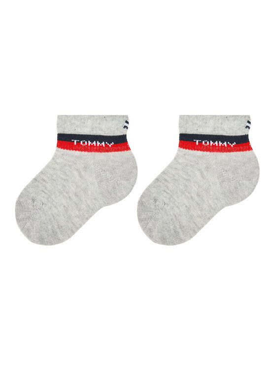 Tommy Hilfiger Tommy Hilfiger Zestaw 3 par niskich skarpet dziecięcych 701222674 Szary