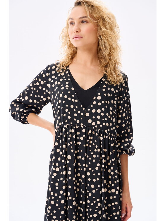 blue shadow blue shadow Sukienka codzienna Monka Czarny Regular Fit