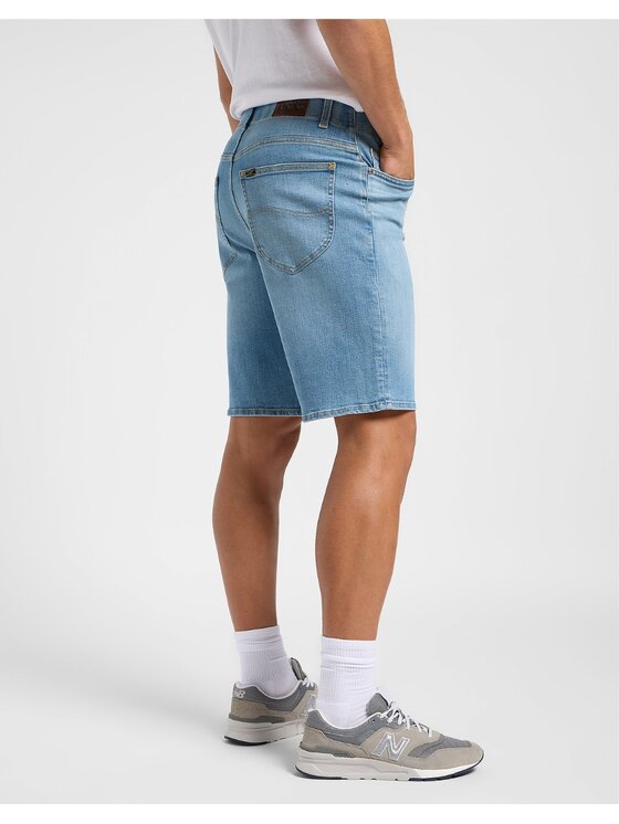 Lee Lee Szorty jeansowe XM 5 Pocket Short Extreme Motion Niebieski Regular Fit