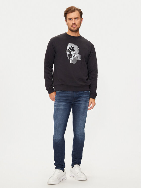 KARL LAGERFELD KARL LAGERFELD Majica dugih rukava 705060 544942 Crna Regular Fit