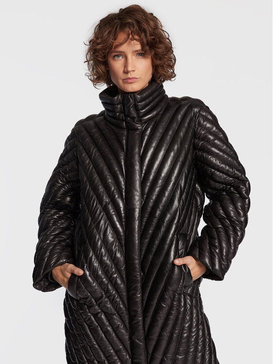 Gestuz Gestuz Kurtka skórzana Rosella 10906522 Czarny Relaxed Fit
