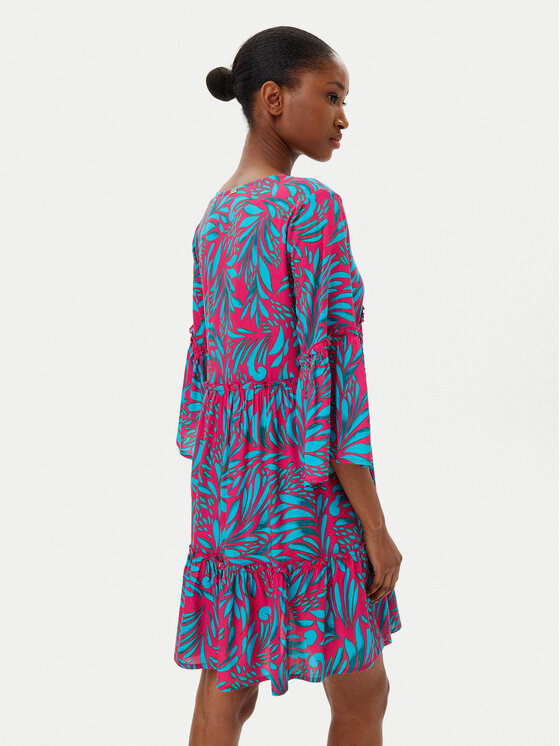 Selmark Selmark Sommerkleid BL798 Türkisfarben Relaxed Fit